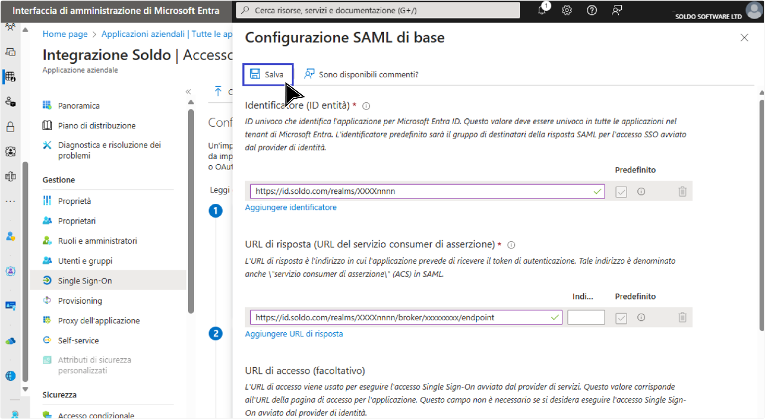 MicrosoftEntraAddAppEntraApplicationMenuSAMLSaveDetails_202408_IT.png