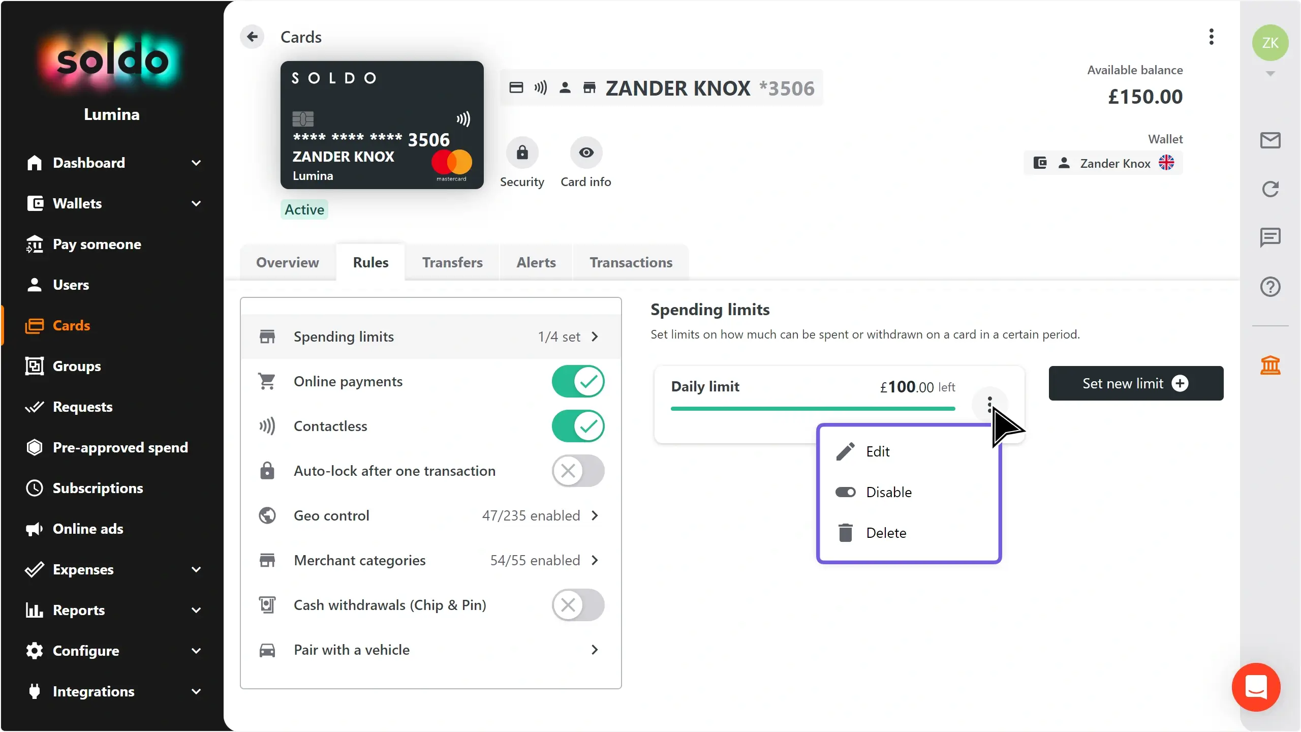 WC_Cards_CardRules_DailySpendLimitApplied_MoreOptions_Annotated_202409_EN.png