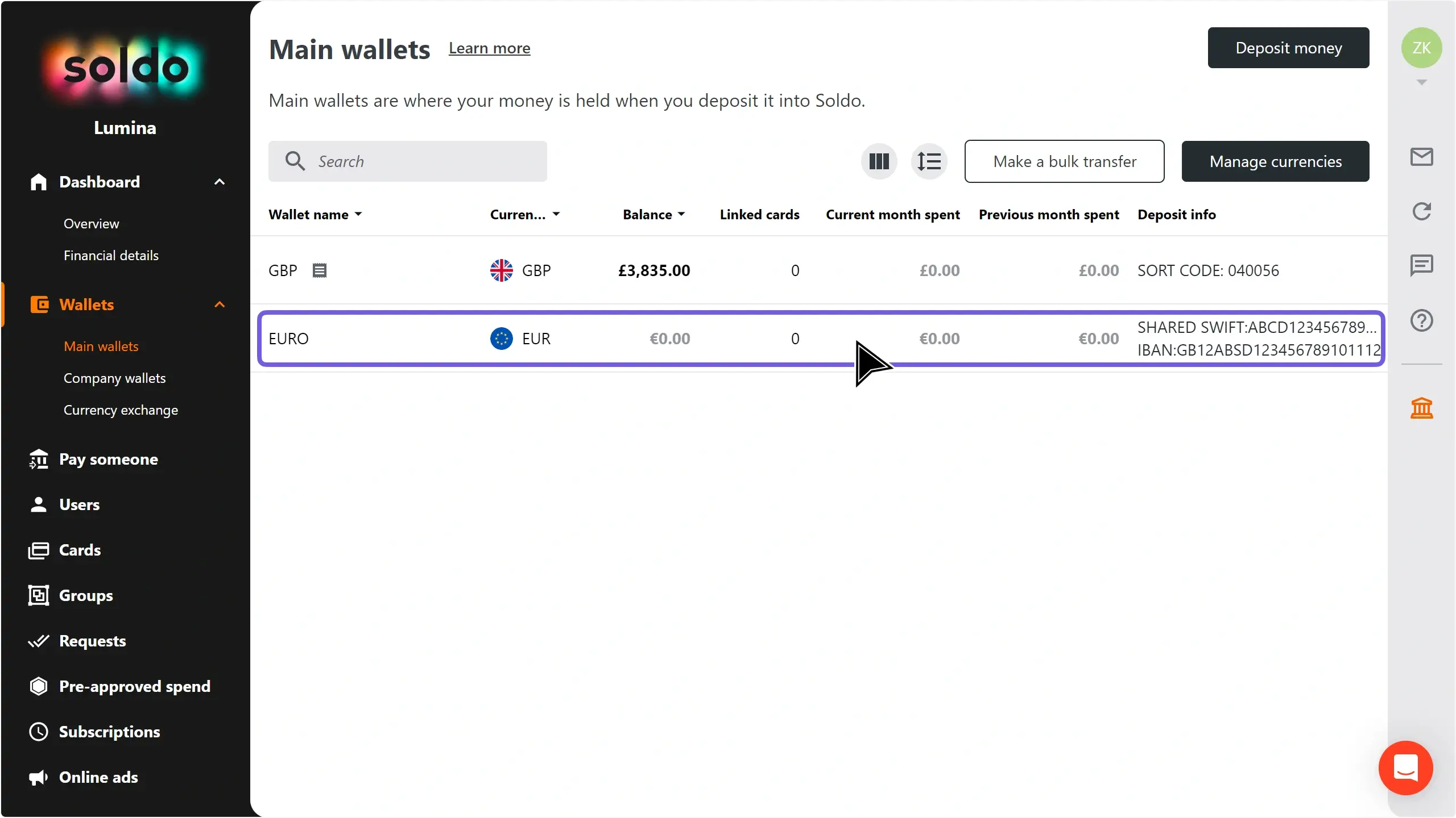 WC_Wallets_MultipleCurrencyEmptyEURSelectAnnotated_202409_EN.png