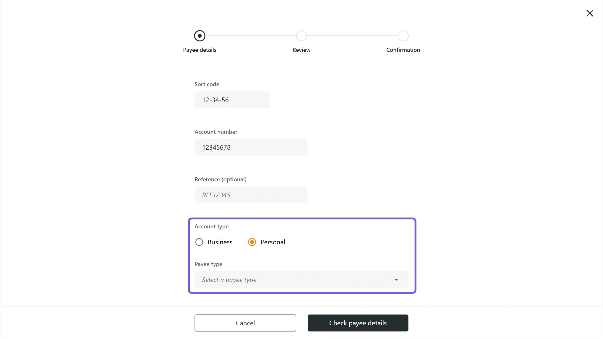 WC_PaySomeone_AddPayee_FormFilledAccountType_202411_EN.webp