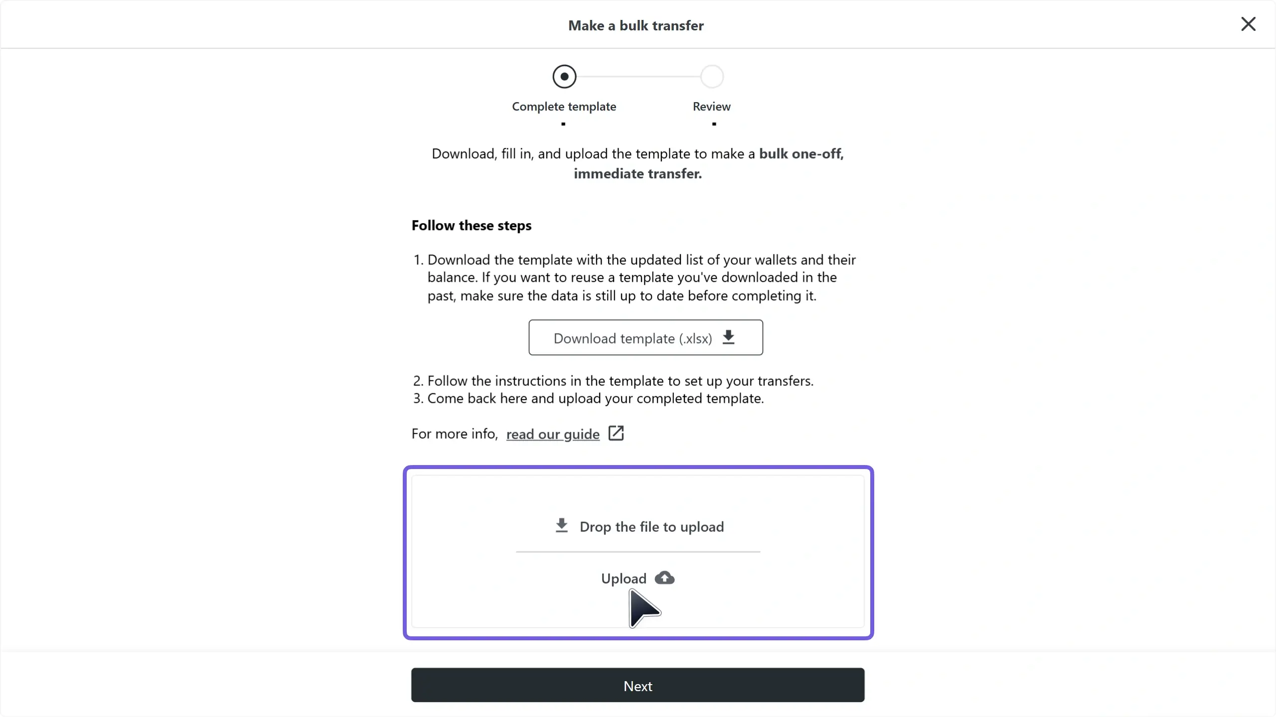 WC_BulkTransfers_ImportButtonAnnotated_FR.webp