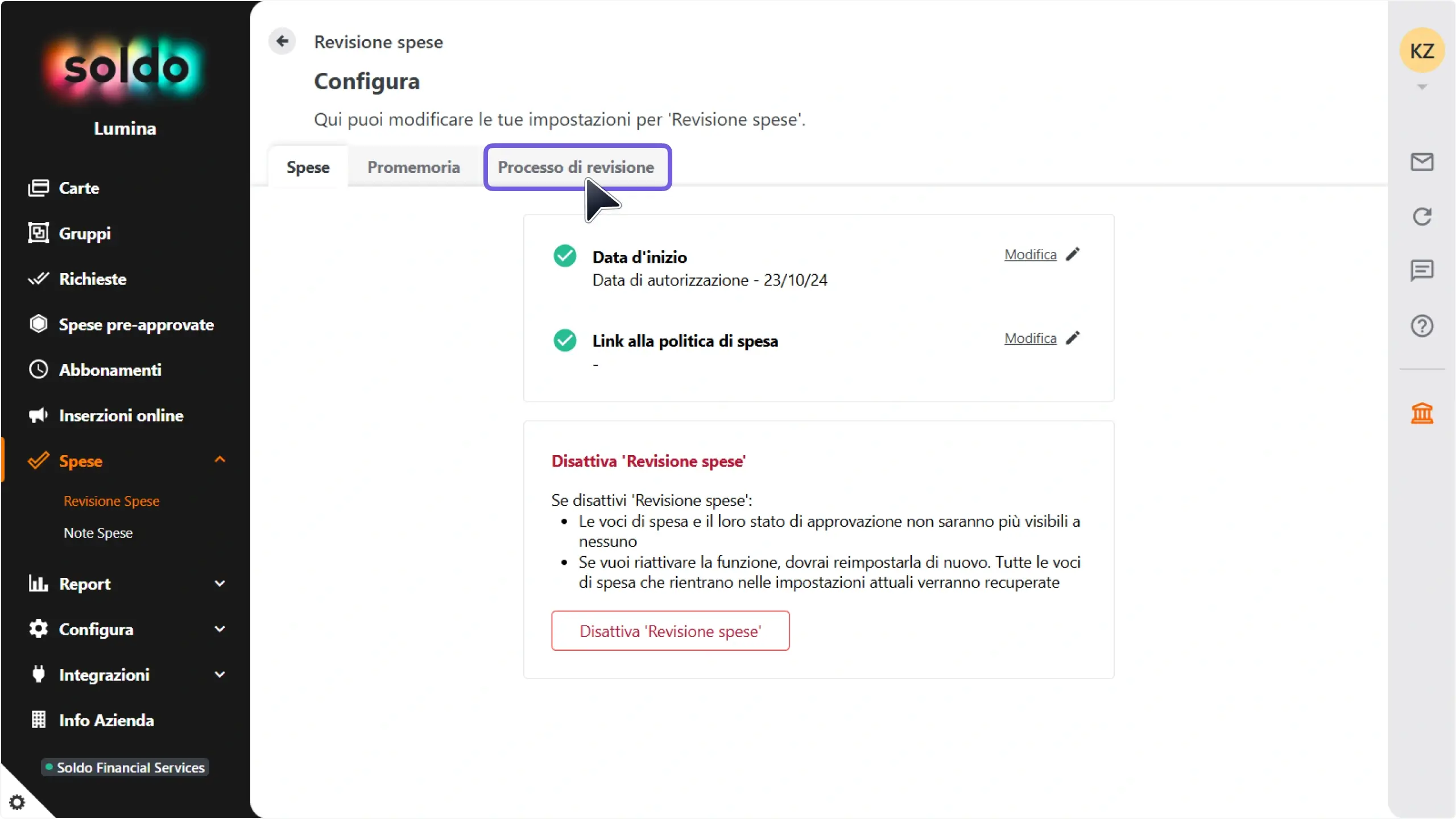 WC_ExpenseReview_ReviewProcessTabAnnotated_202501_ITA.webp