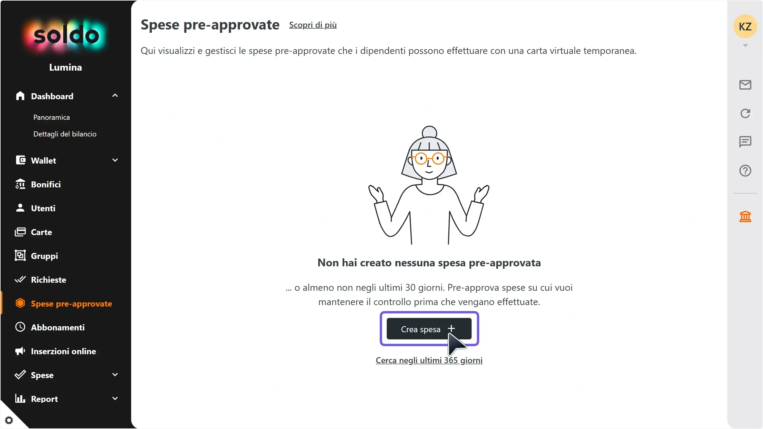 WC_PreApproved_Create_CreateSpendAnnotated_202501_ITA.webp