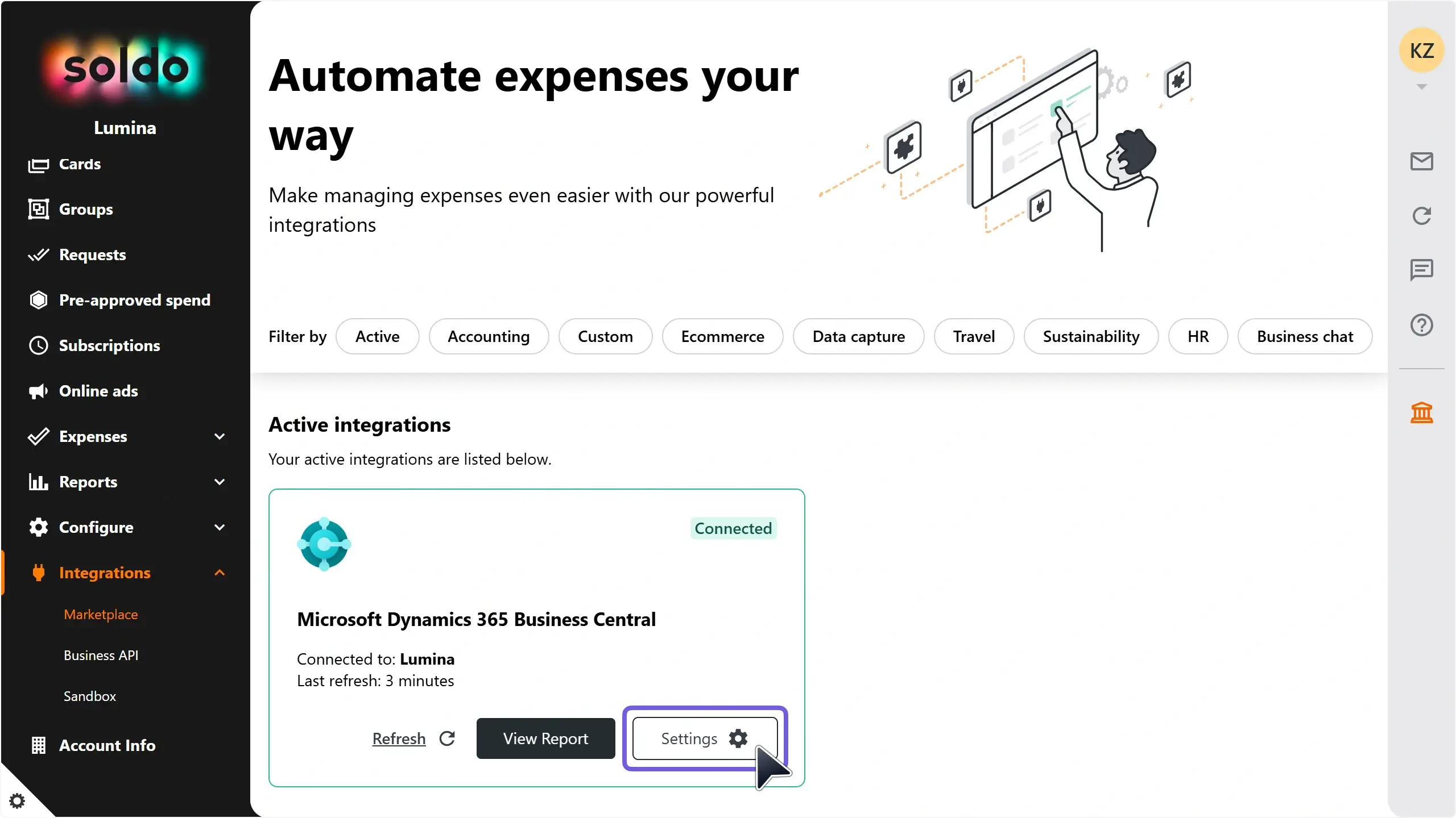 WC_Integrations_AutoExportIntegrationSettingsAnnotated_202502_EN.webp