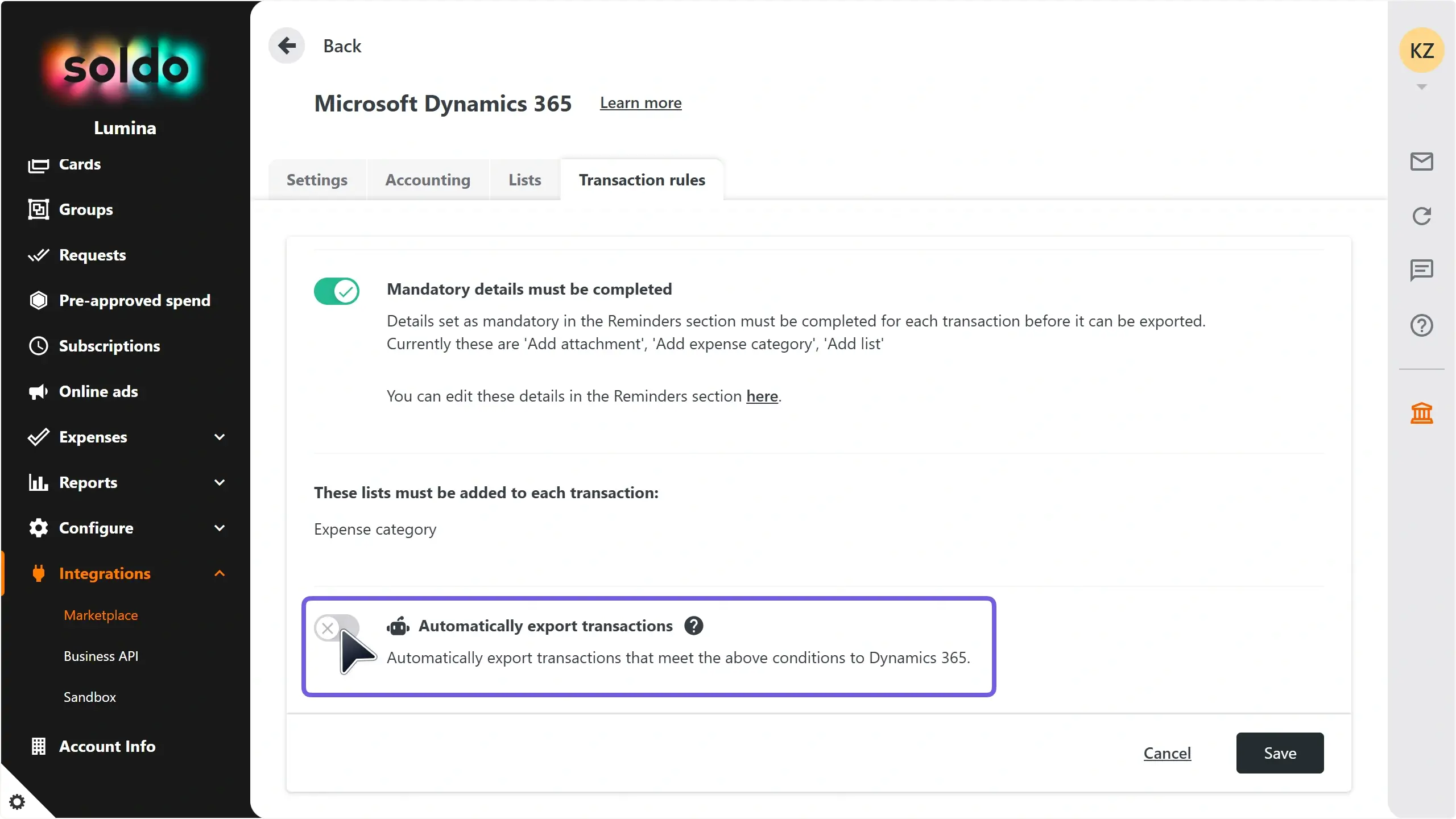 WC_Integrations_AutoExportPostSetupToggleDisabled_202502_EN.webp