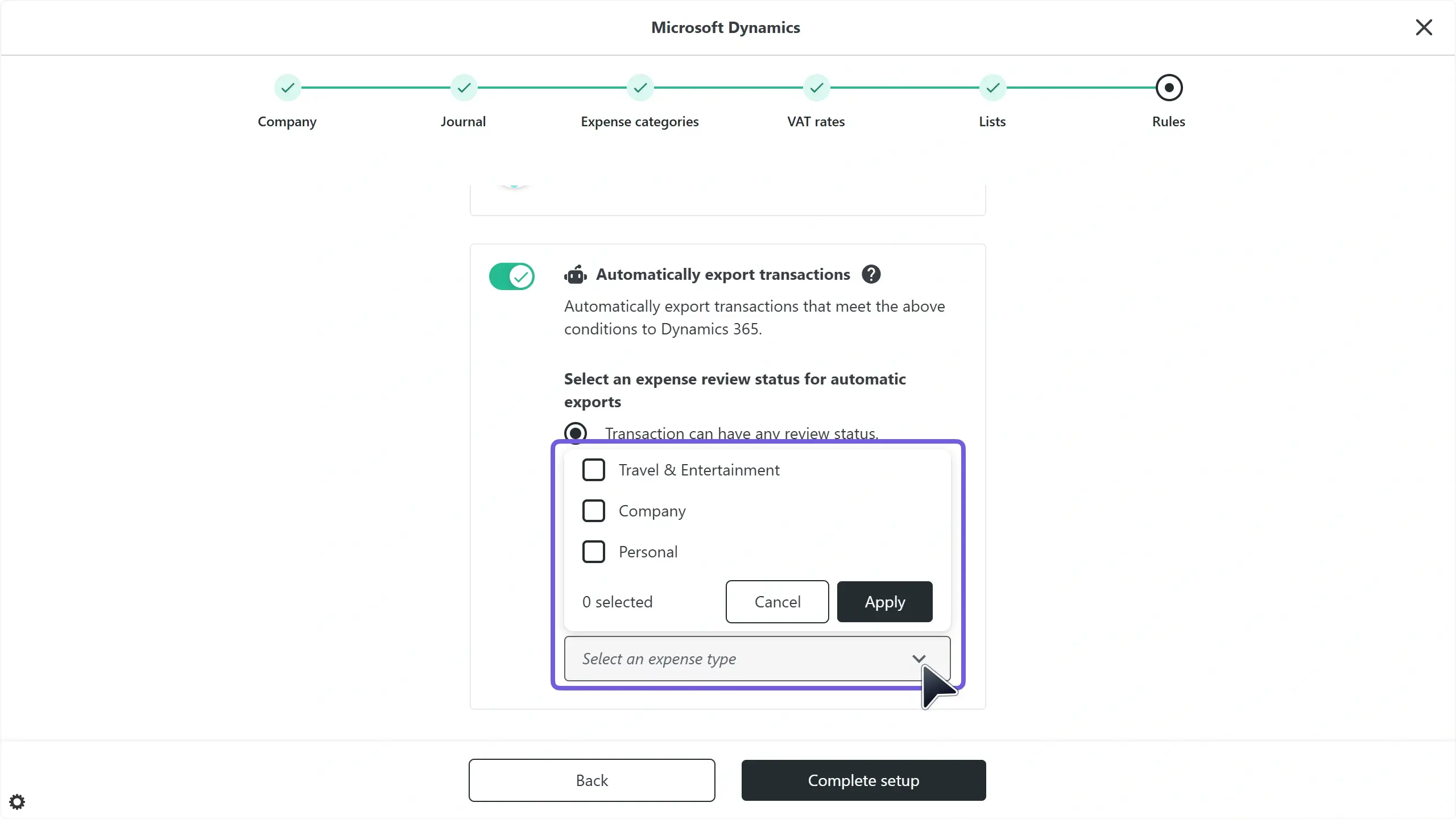 WC_Integrations_AutoExportExpenseTypeDropdown_202502_ES.webp