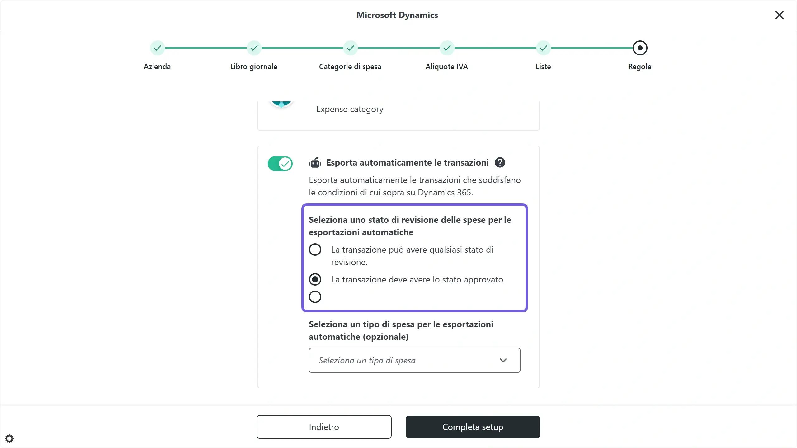WC_Integrations_AutoExportSetupExpenseReviewStatus_202502_ITA.webp