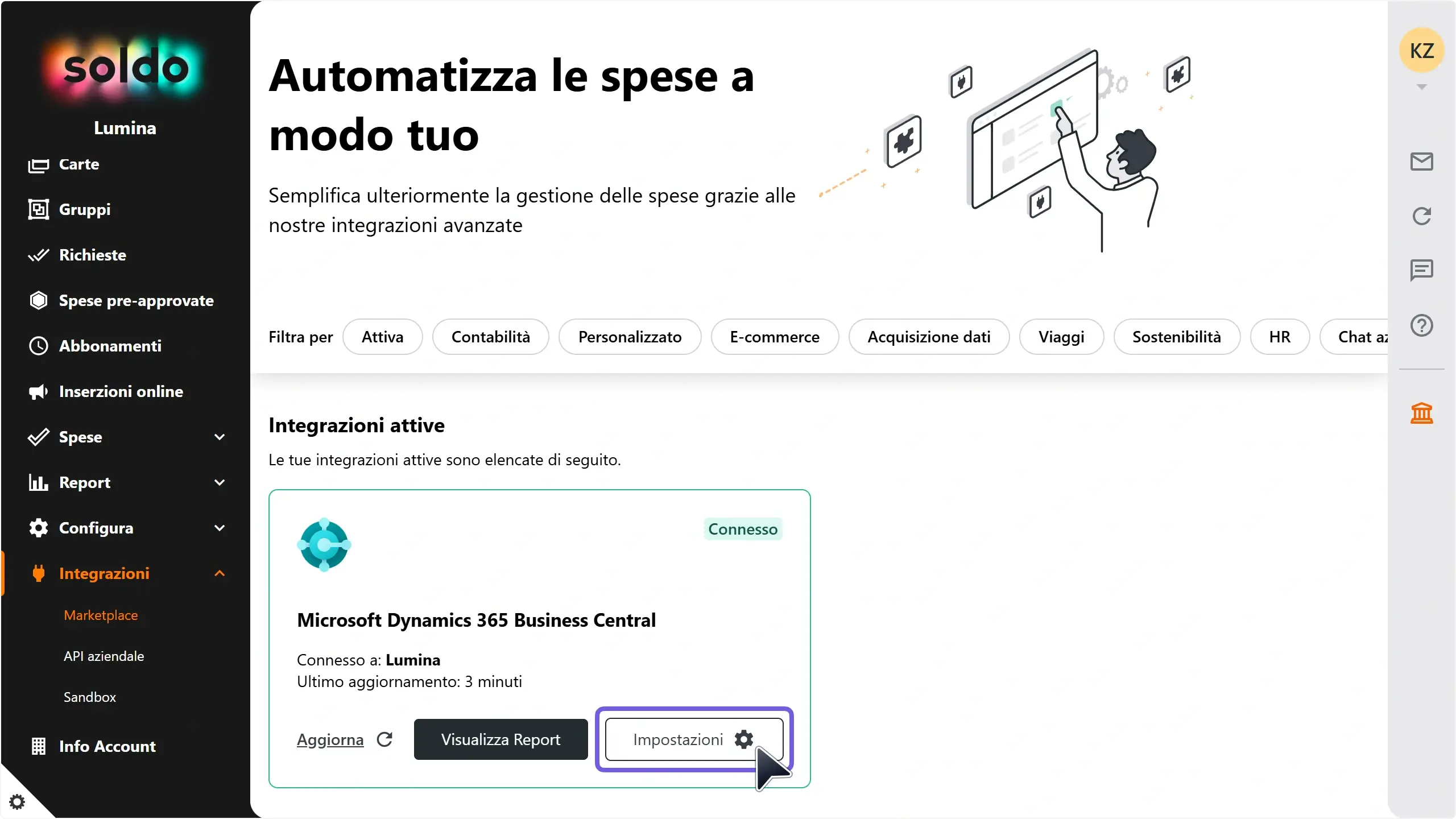 WC_Integrations_AutoExportIntegrationSettingsAnnotated_202502_ITA.webp