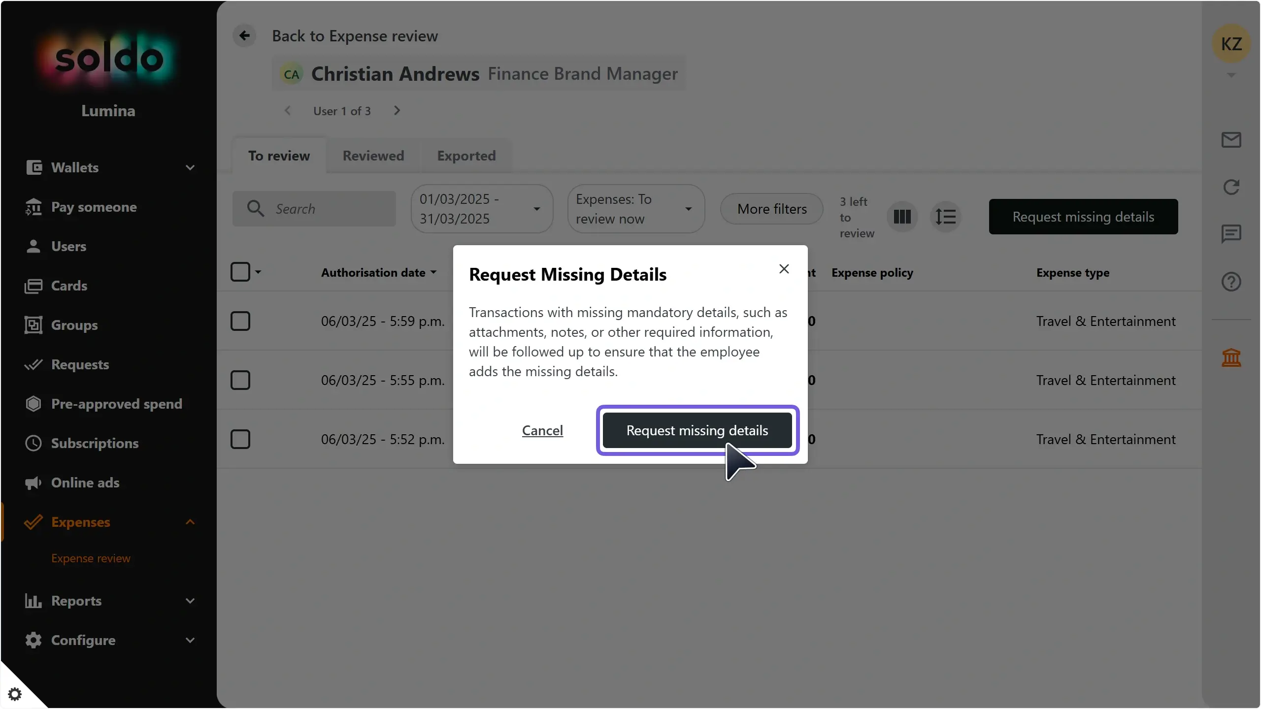 WC_Expense_RequesMissingDetailsConfirmAnnotated_202503_FR.webp