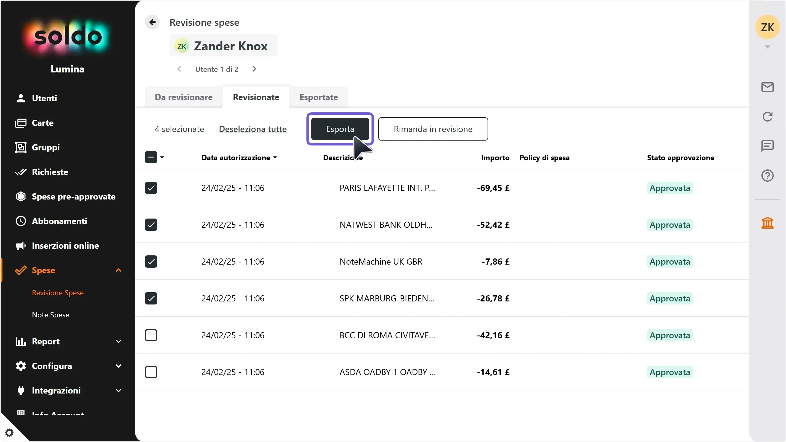 WC_Expense_ExpenseReport_ExportAnnotated_202503_ITA.webp