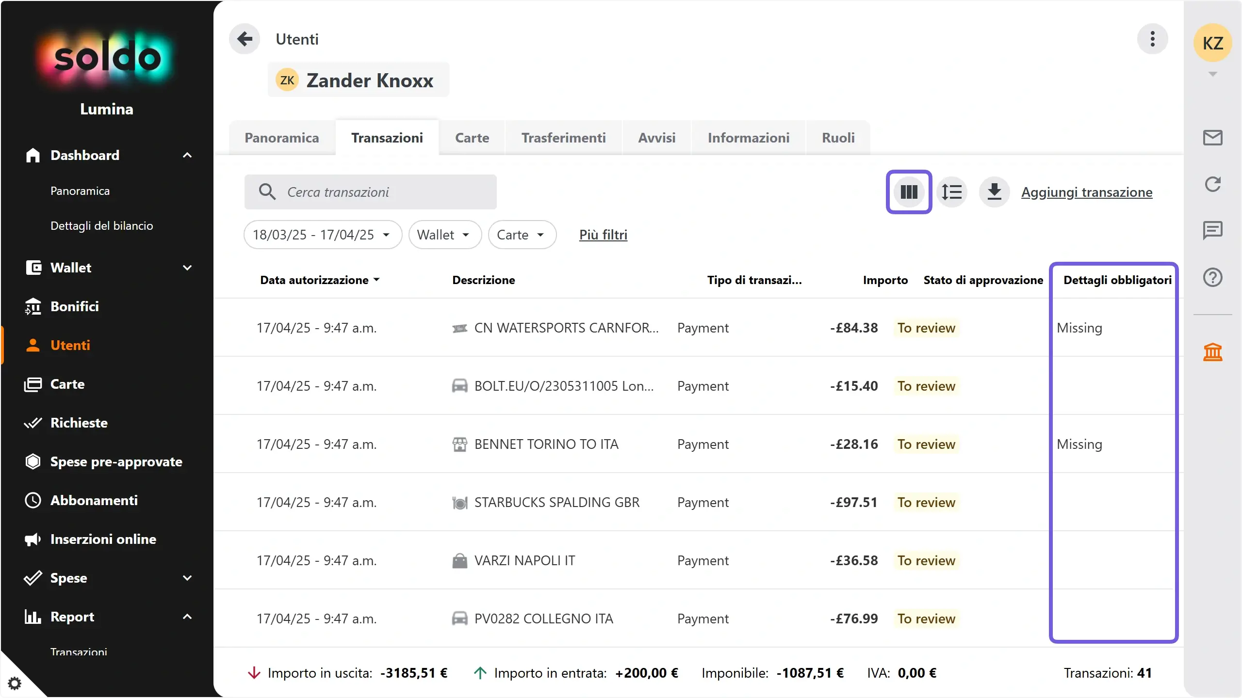 WC_Transactions_MissingDetailsColumnViewAnnotated_202504_ITA.webp