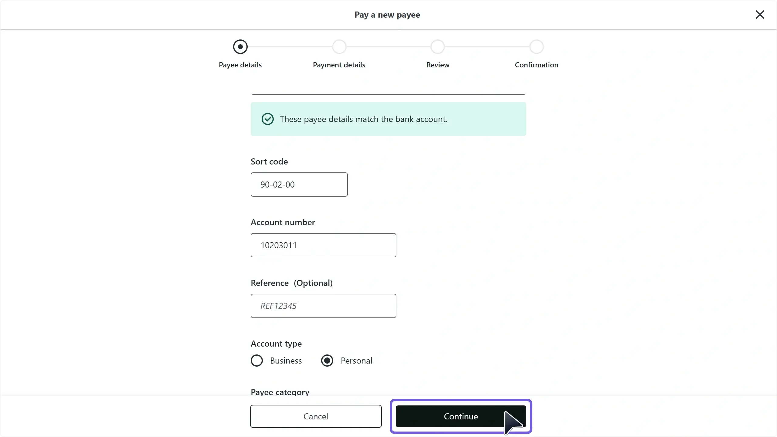 WC_BankTransfer_MakePayment_UnverifiedContinueAnnotated_202505_EN.webp