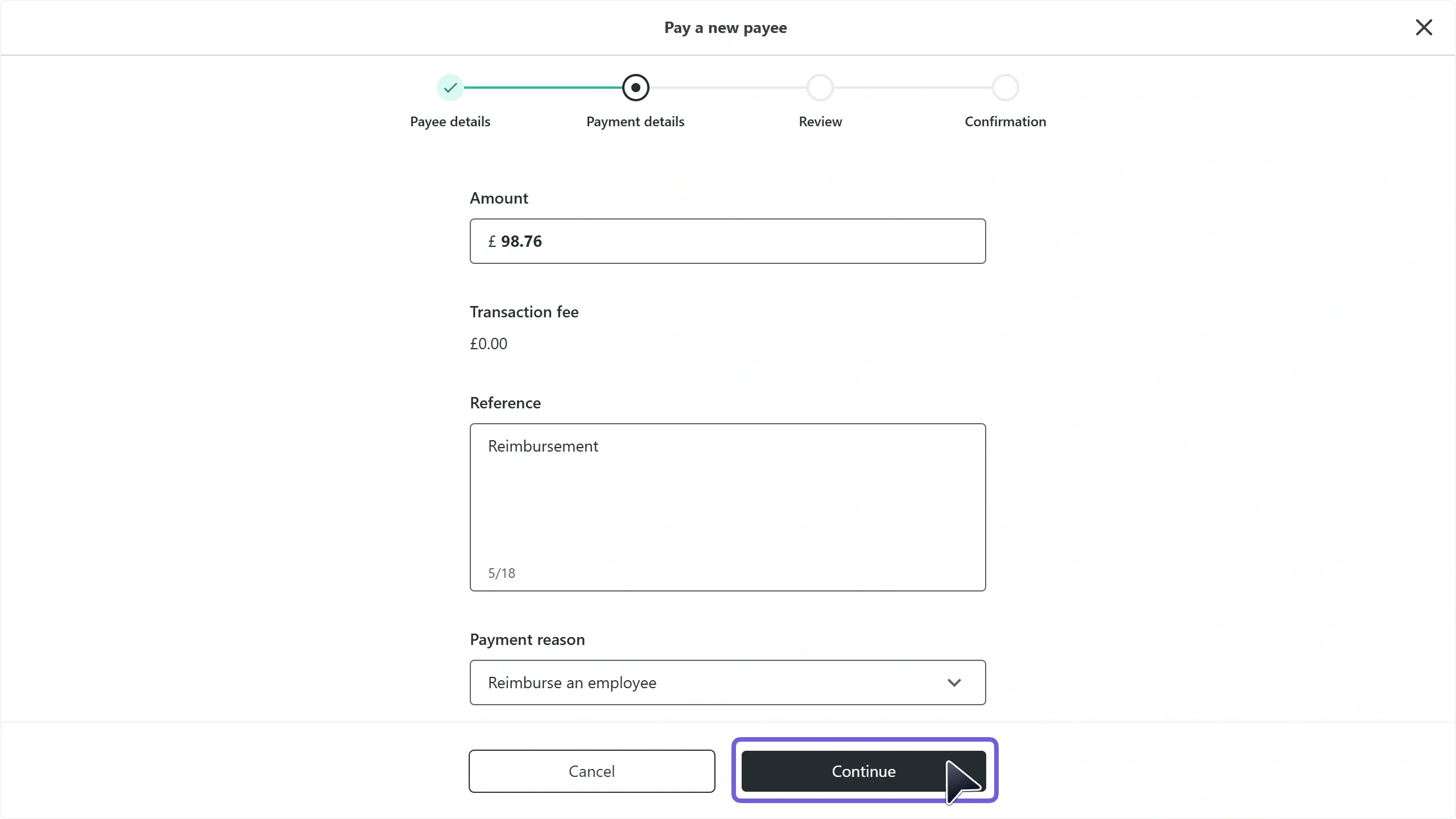 WC_BankTransfer_MakePayment_UnverifiedAmountDetailsContinueAnnotated_202505_EN.webp