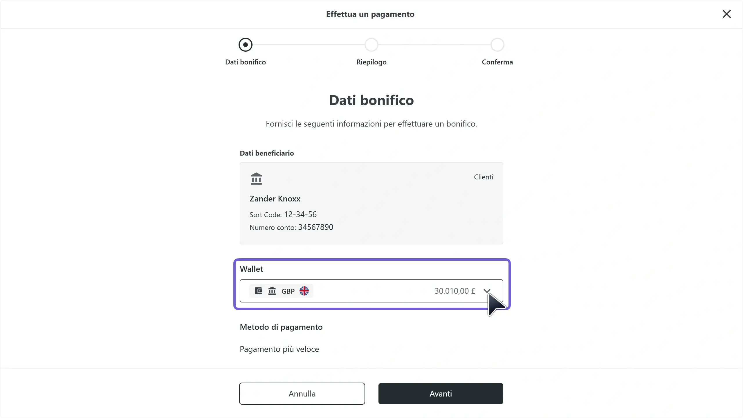 WC_BankTransfer_MakePayment_SelectWalletAnnotated_202505_ITA.webp