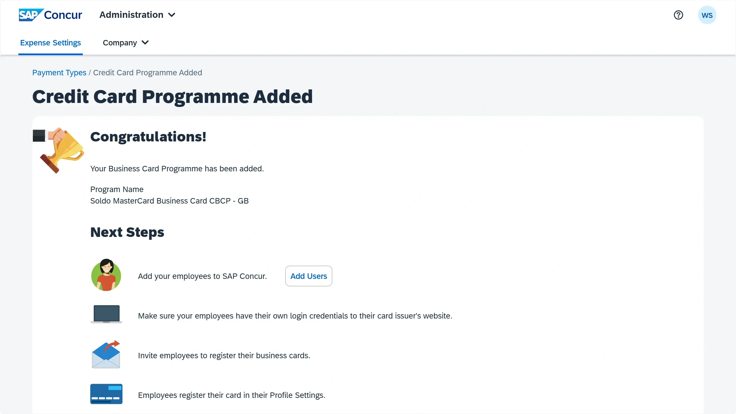 WC_Integrations_SAPConcur_Finalise_ProgrammeAdded_202505_EN.webp