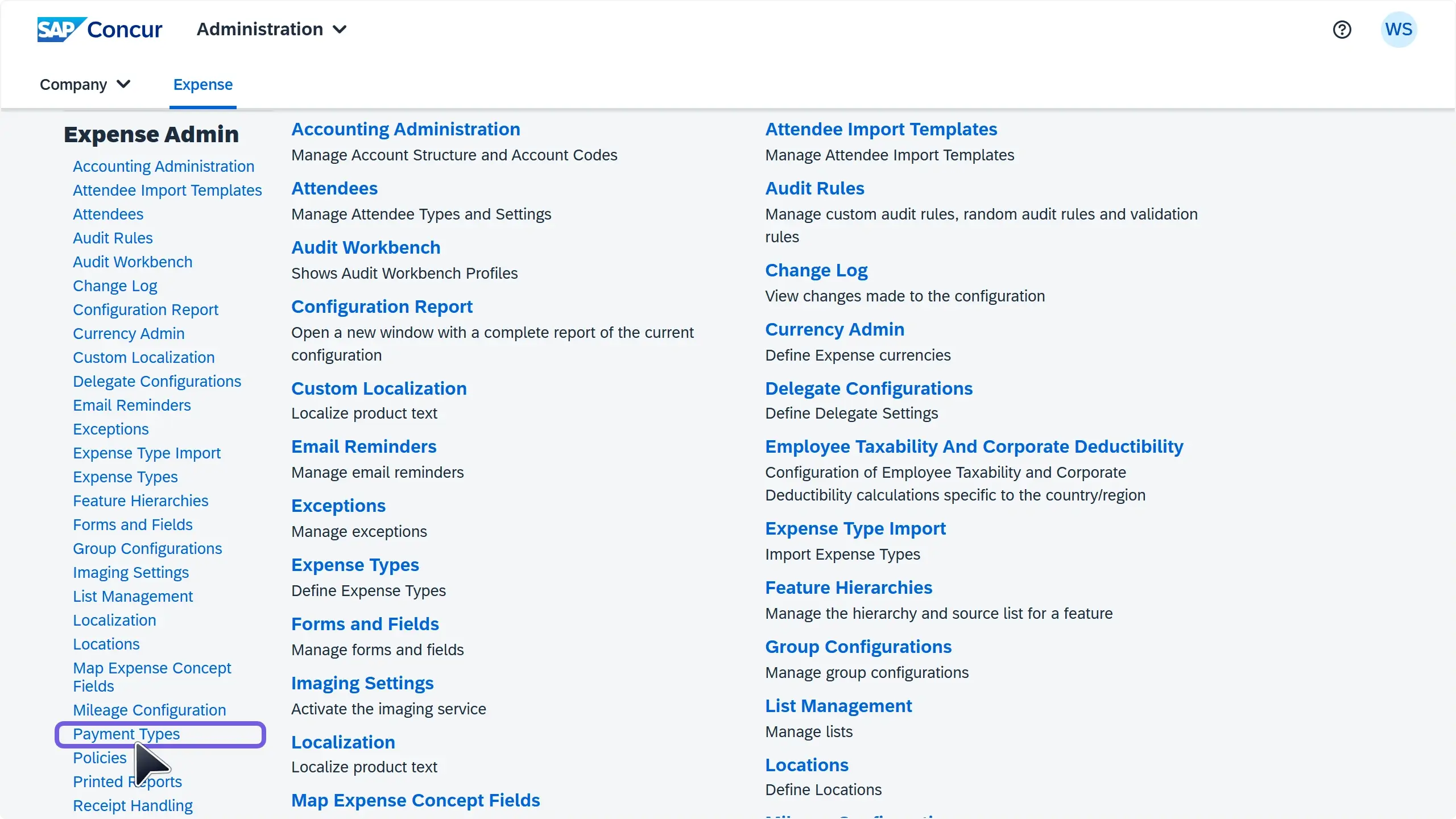 WC_Integrations_SAPConcurPro_Finalise_PaymentTypesAnnotated_202505_EN.webp