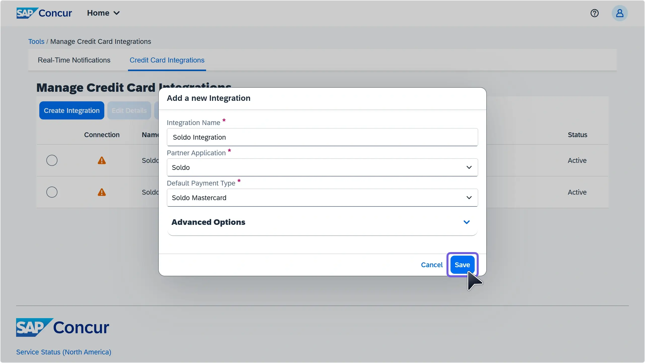 WC_Integrations_SAPConcurPro_Finalise_IntegrationInfoSaveAnnotatedUpdate_202505_EN.webp