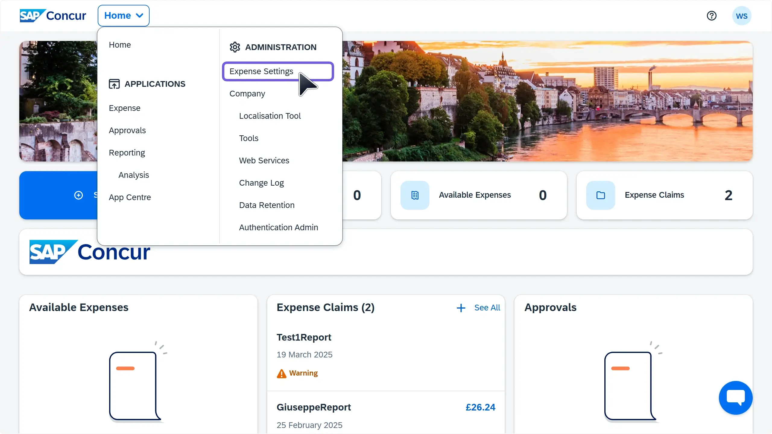 WC_Integrations_SAPConcur_Finalise_MenuItemAnnotated_202505_EN.webp