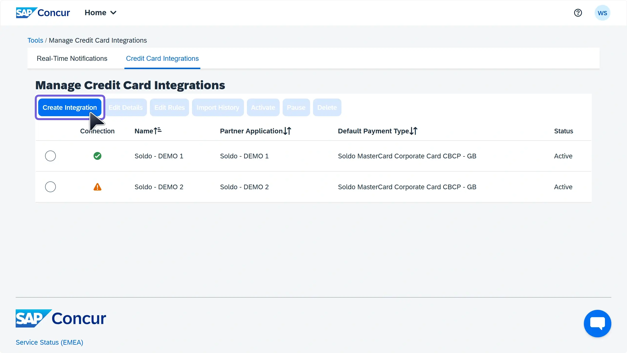 WC_Integrations_SAPConcur_Finalise_CreateIntegrationAnnotated_202505_EN.webp