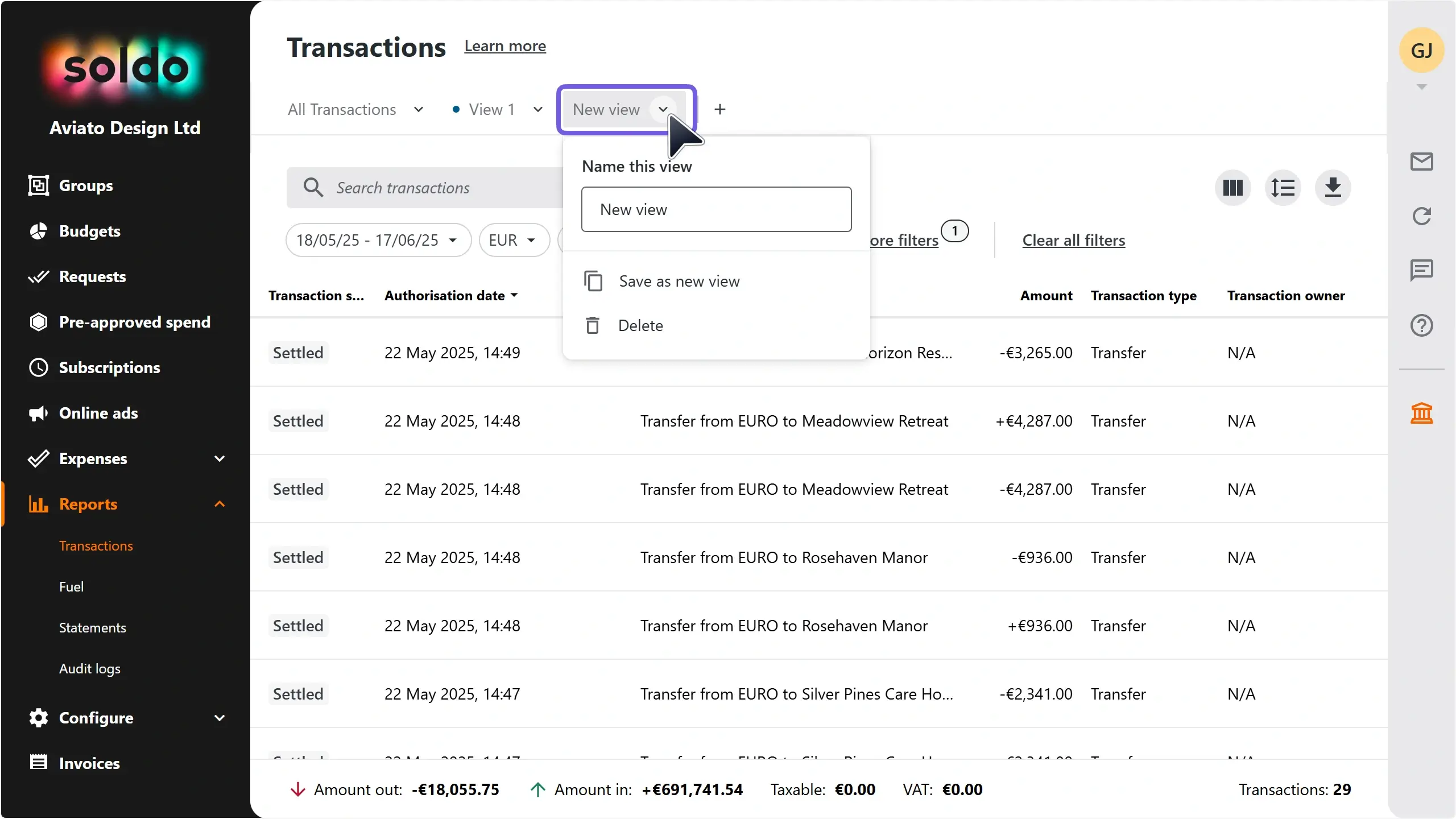 WC_Reports_SavedView_RenameViewDropdownAnnotated_202506_EN.webp