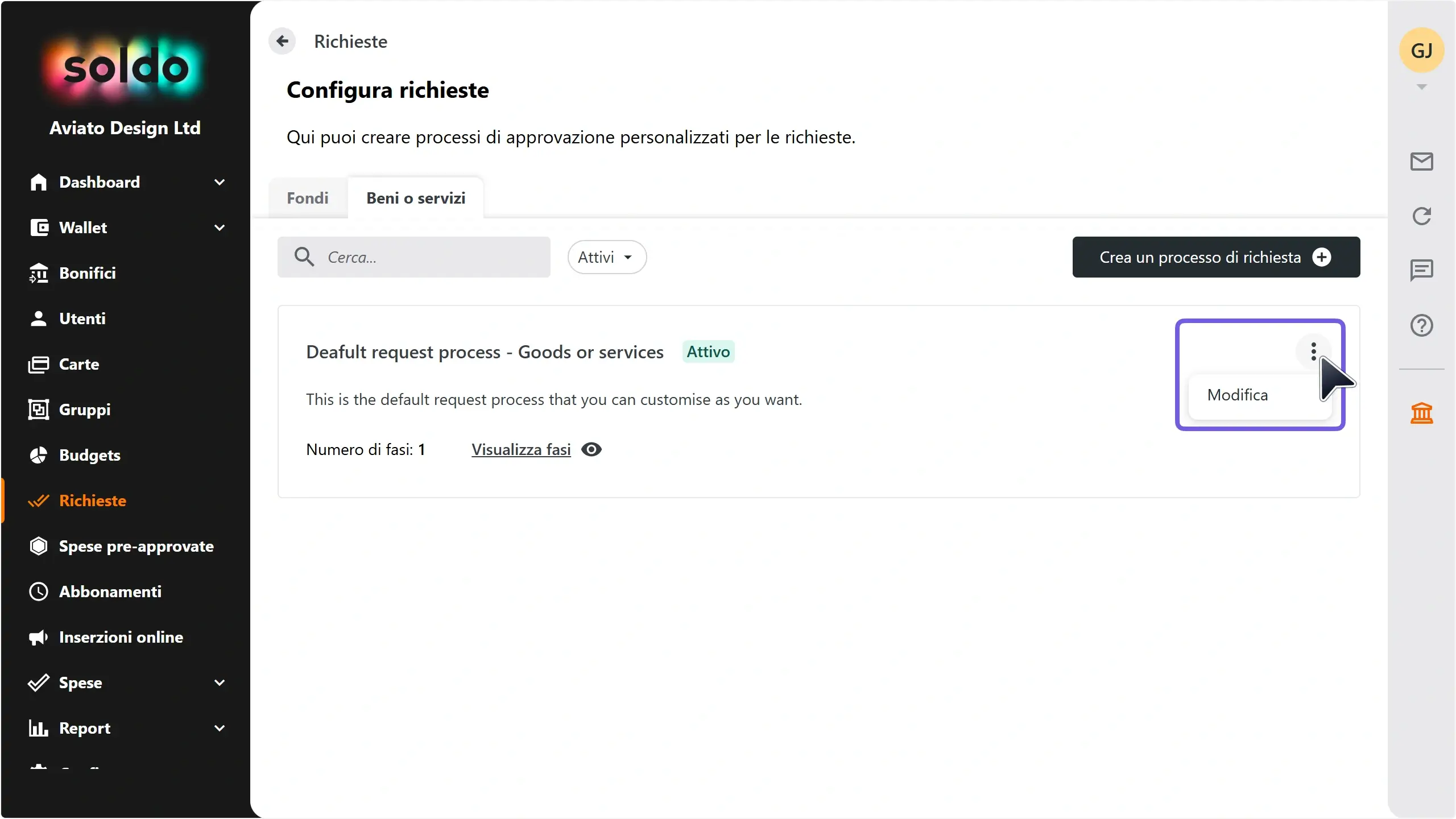 WC_Request_BankTransferConfigure_WorkflowOptionsAnnotated_202506_ITA.webp