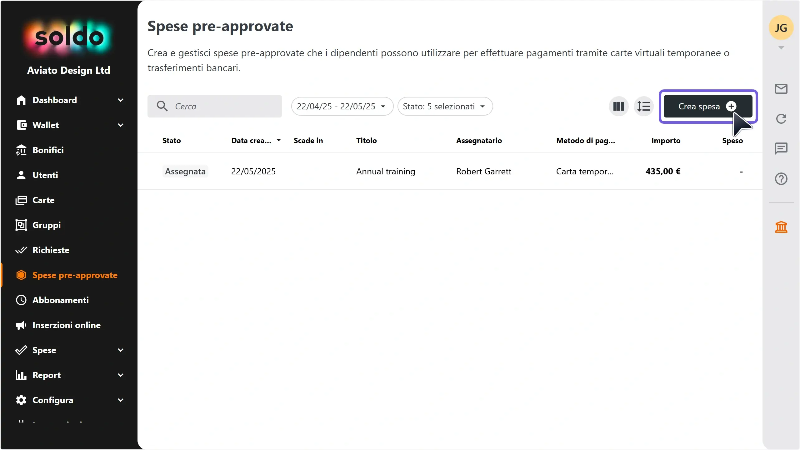 WC_BankTransferAccess_SingleUser_CreateSpendAnnotated_202505_ITA.webp