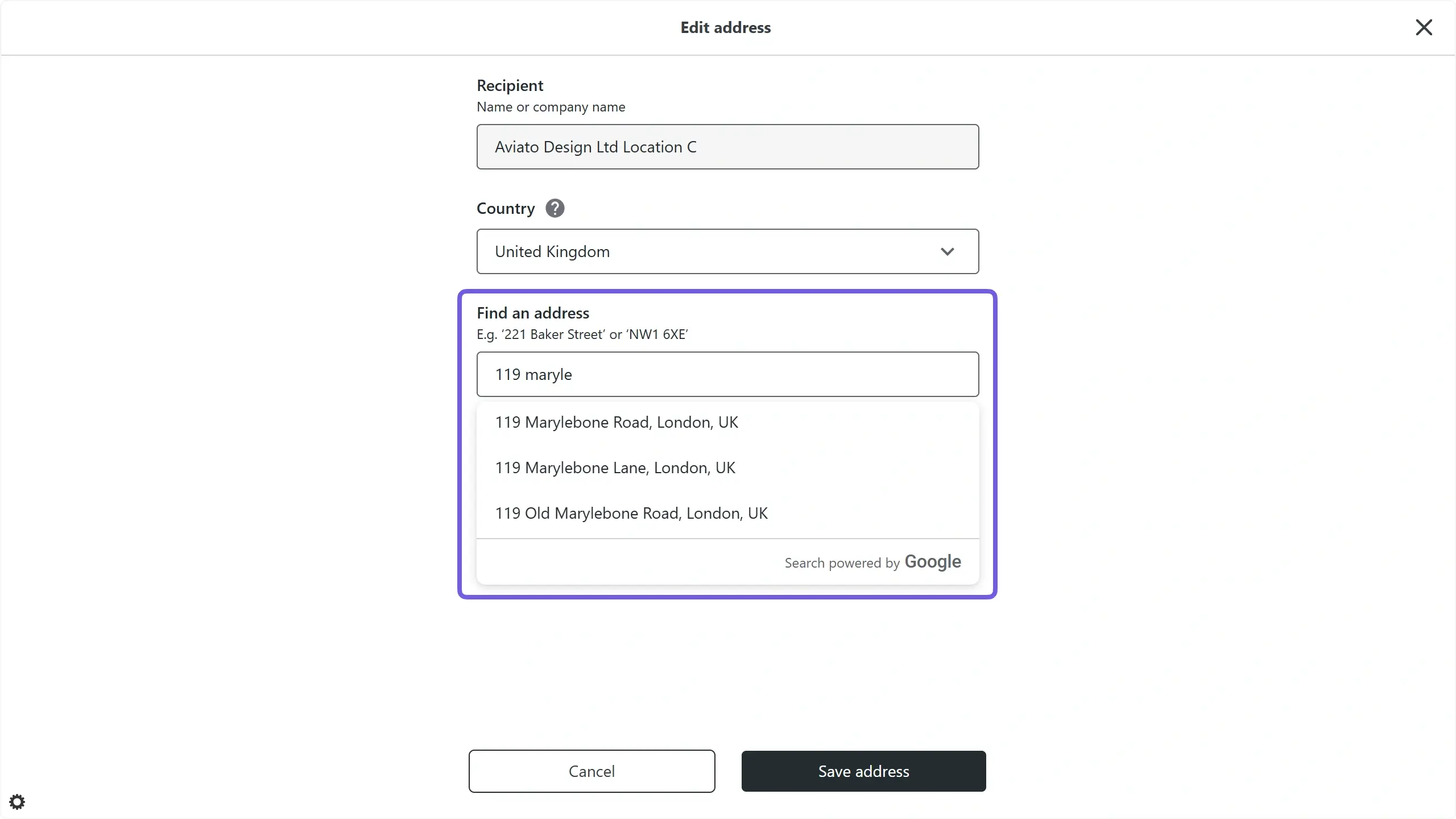 WC_Cards_AddressManagement_CompanyAddress_AddSearchAddress_Annotated_202507_EN.webp