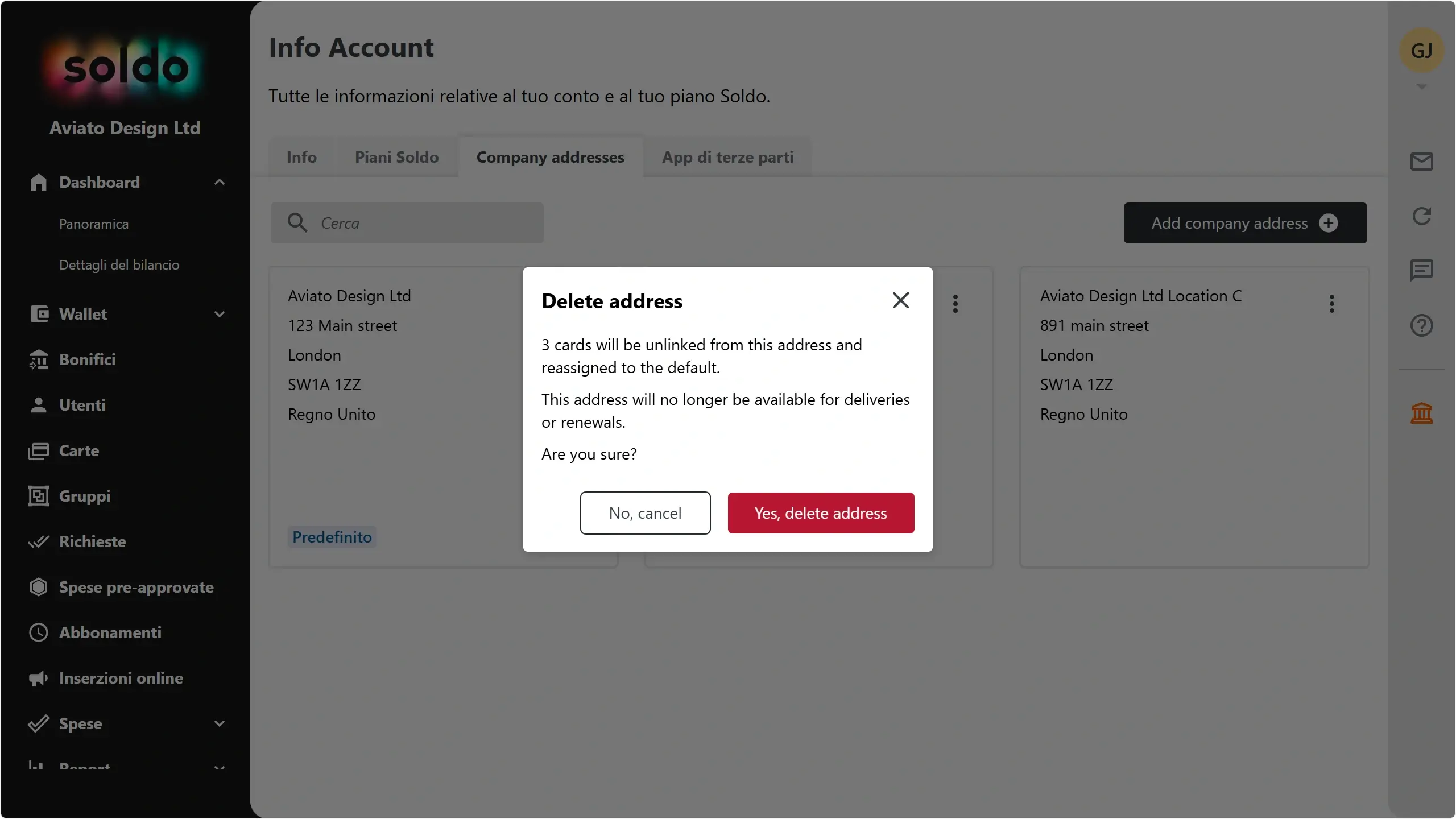 WC_Cards_AddressManagement_CompanyAddress_DeleteWithLinkedCards_Annotated_202507_ITA (1).webp