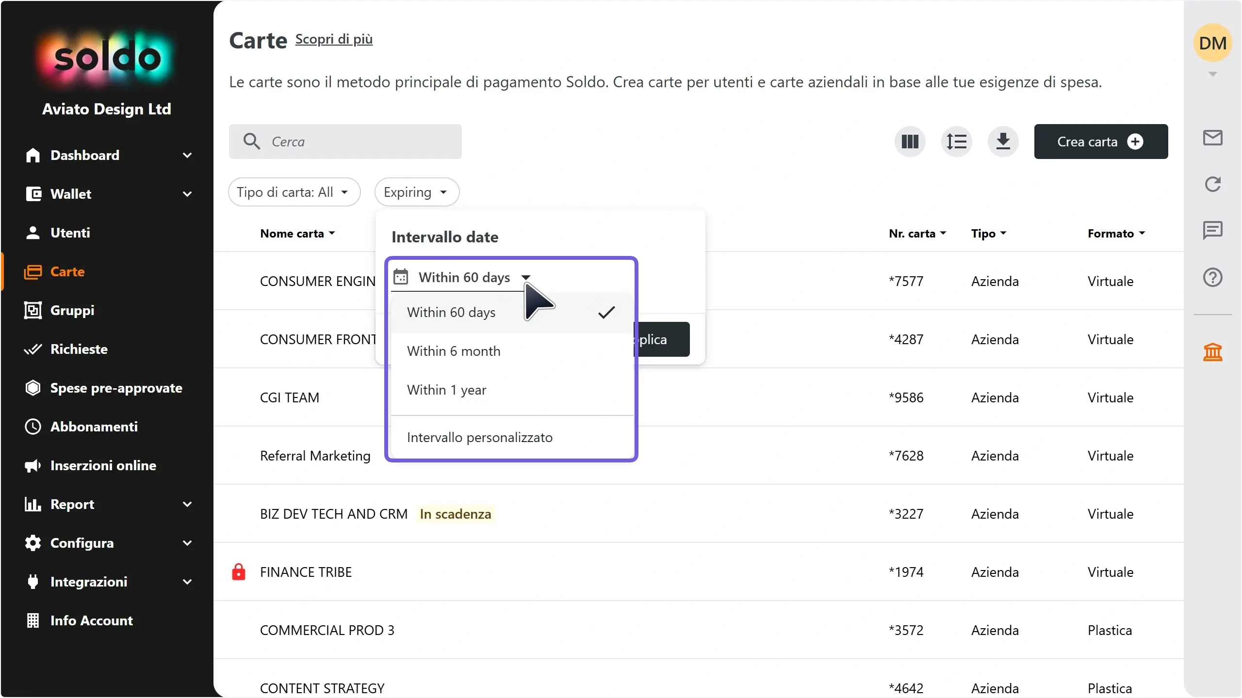 WC_Cards_AddressManagement_Expiring_FilterOptions_Annotated_202507_ITA.webp