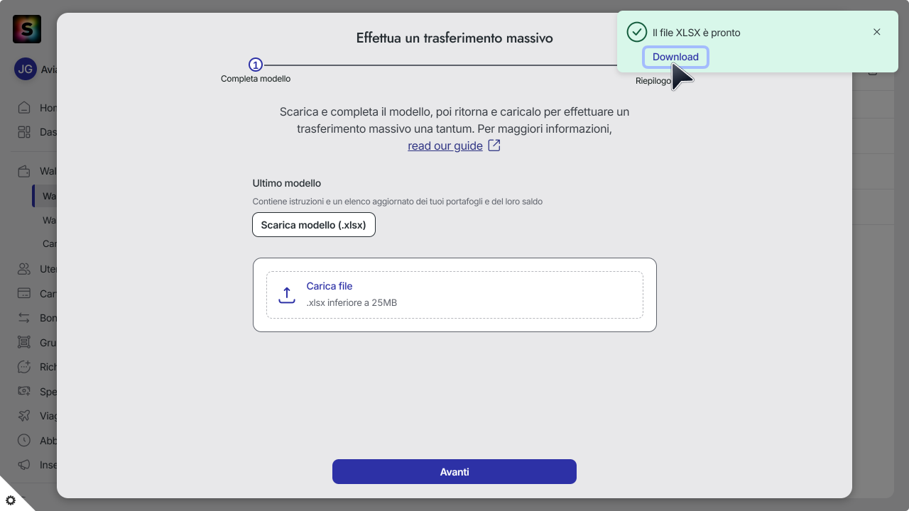 WC_Wallets_BulkTransfer_ToastLinkAnnotated_202510_Surface_ITA.png