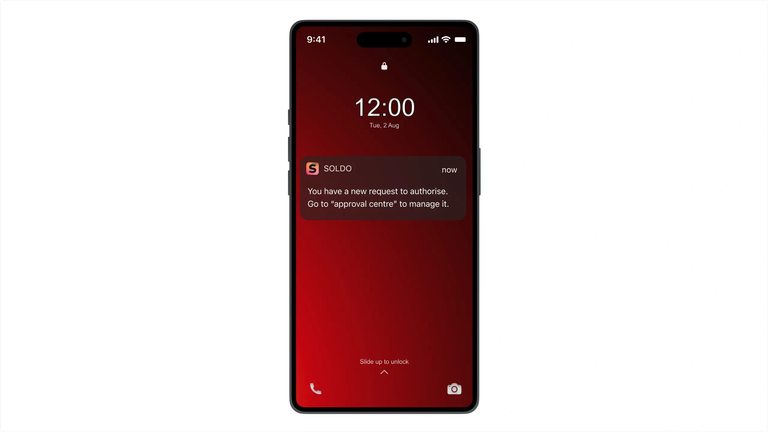 Mobile app push notification for login approval