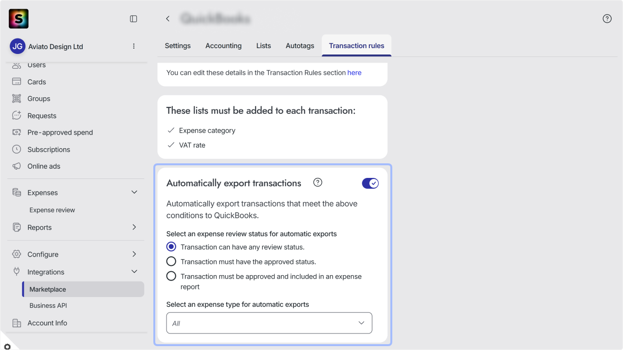 WC_Integrations_AutoExport__ExpenseReviewOptionsPostAnnoatated_202602_Surface_EN.png